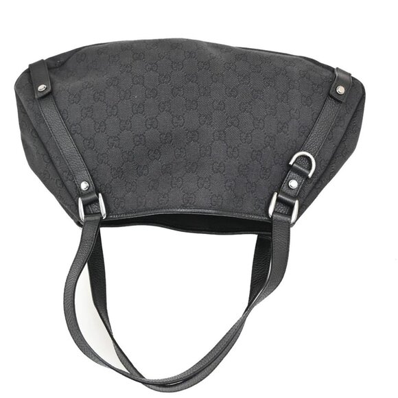 GUCCI GG Pattern Abbey Shoulder Bag Leather canvas Black SHW Italy 76KB625 - Picture 6 of 15
